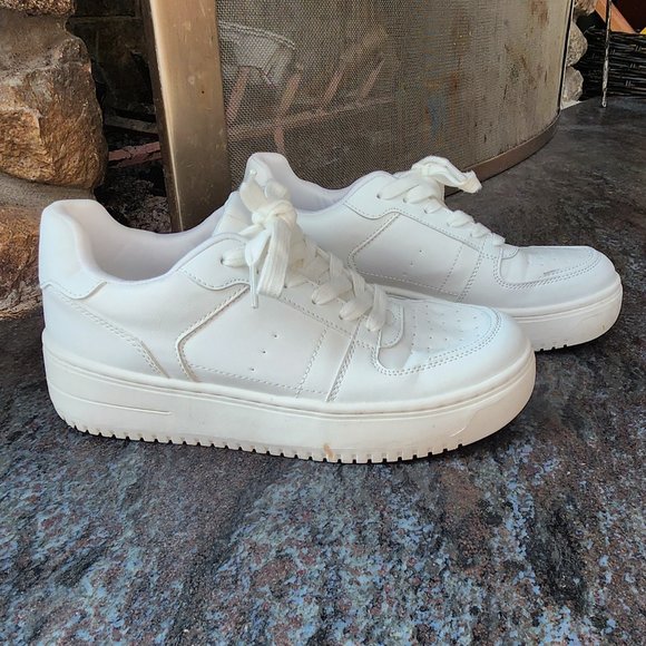 Wild Fable White Platform Sneakers Size 7.5 - Picture 9 of 16